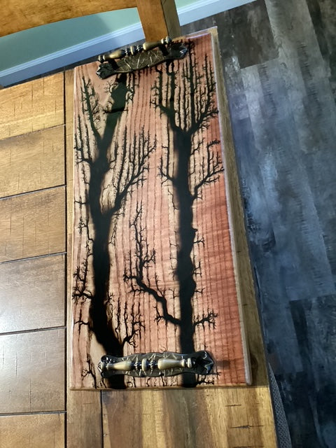 Fractal Burned Cutting Boards