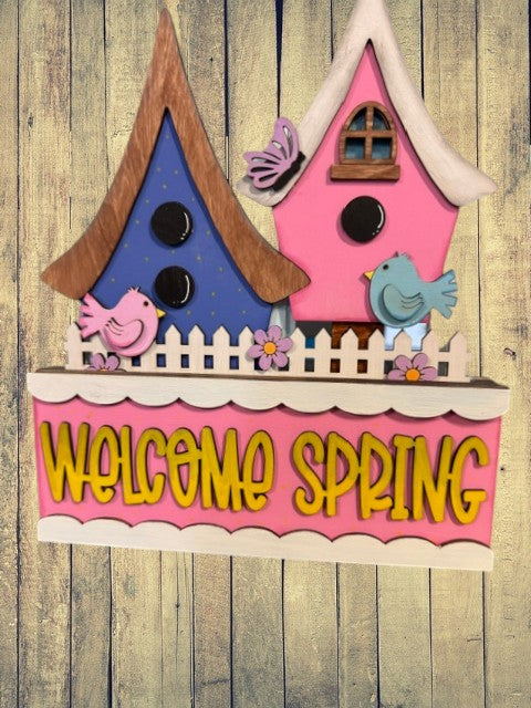 Welcome Spring Window Box Insert