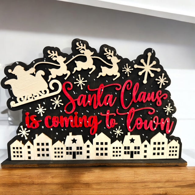 Santa Coming to Town shelf setter