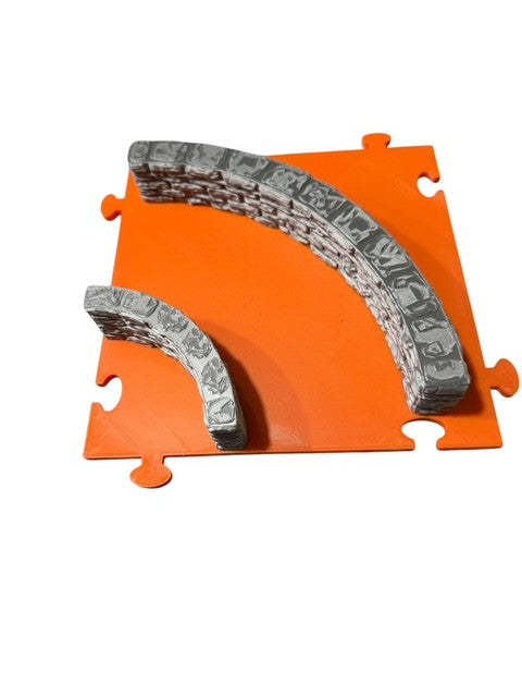 1:28 scale crawler curved wall.